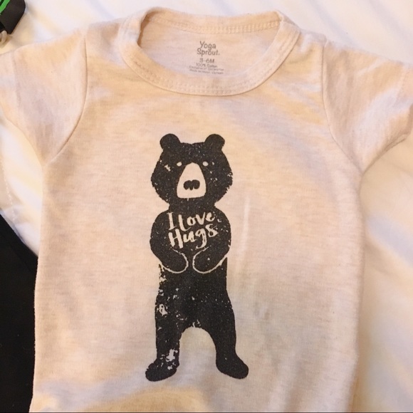 Set of 2 Yoga Sprout onsies size 3-6months 🐻🧡 - Picture 2 of 5